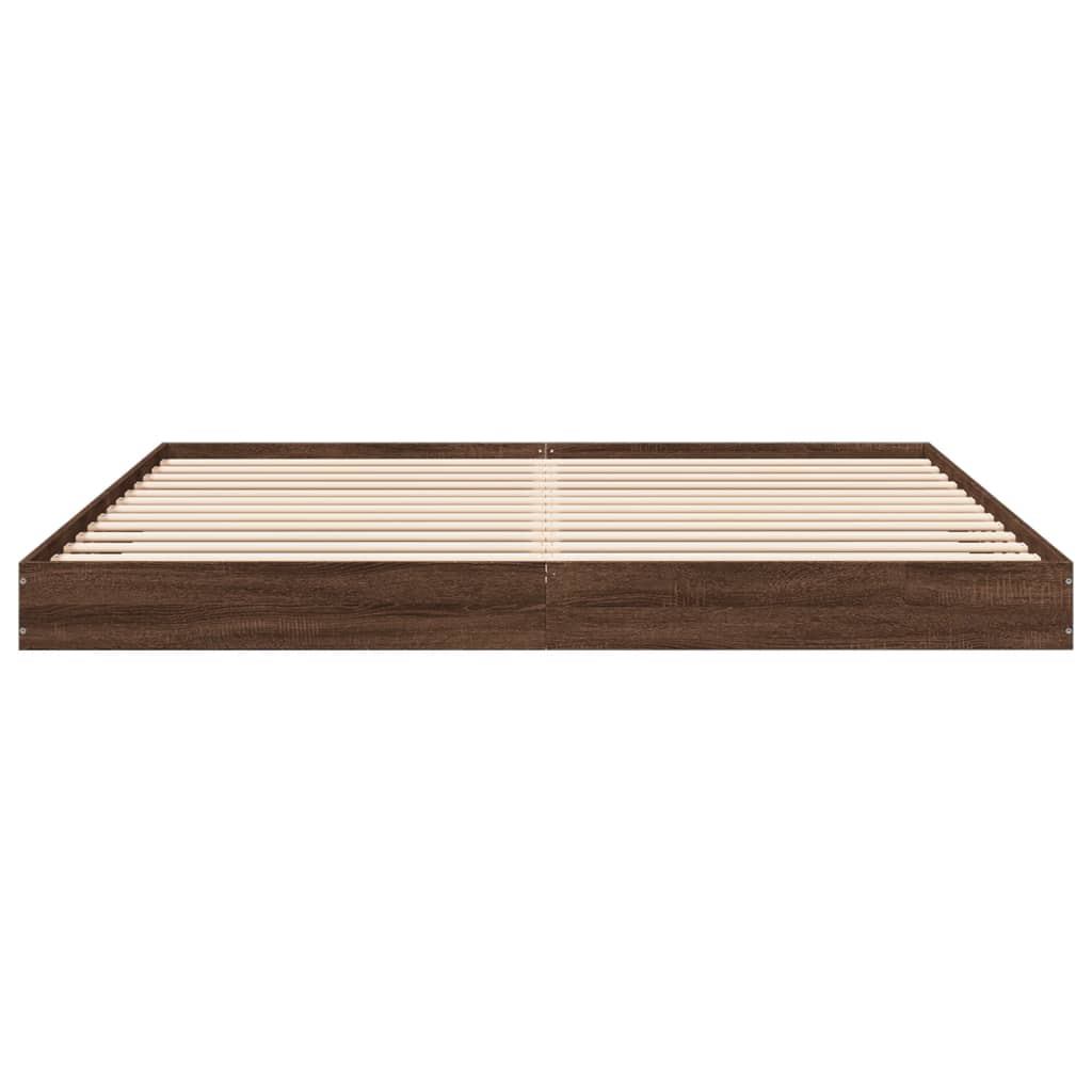 Giroletto senza Materasso Rovere Marrone 200x200 cm Truciolato