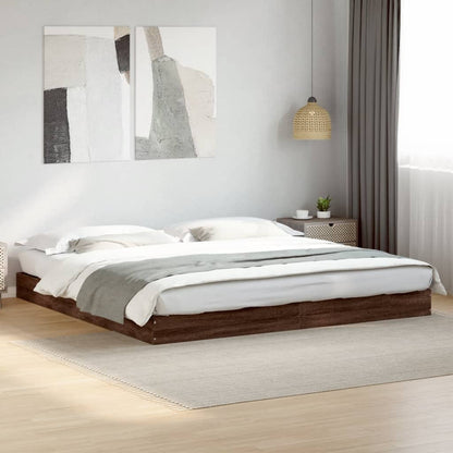Giroletto senza Materasso Rovere Marrone 200x200 cm Truciolato