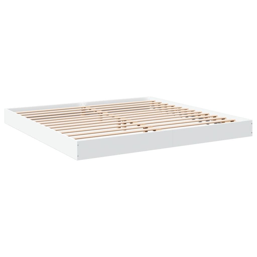 Giroletto senza Materasso Bianco 180x200 cm Legno Multistrato
