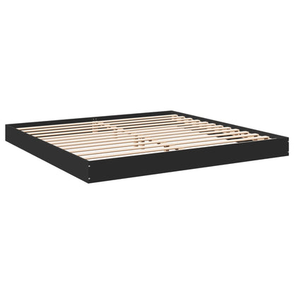 Giroletto senza Materasso Nero 180x200 cm in Legno Multistrato