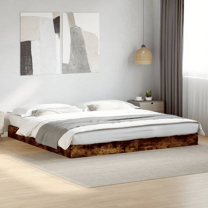 Giroletto senza Materasso Rovere Fumo 180x200 cm in Truciolato