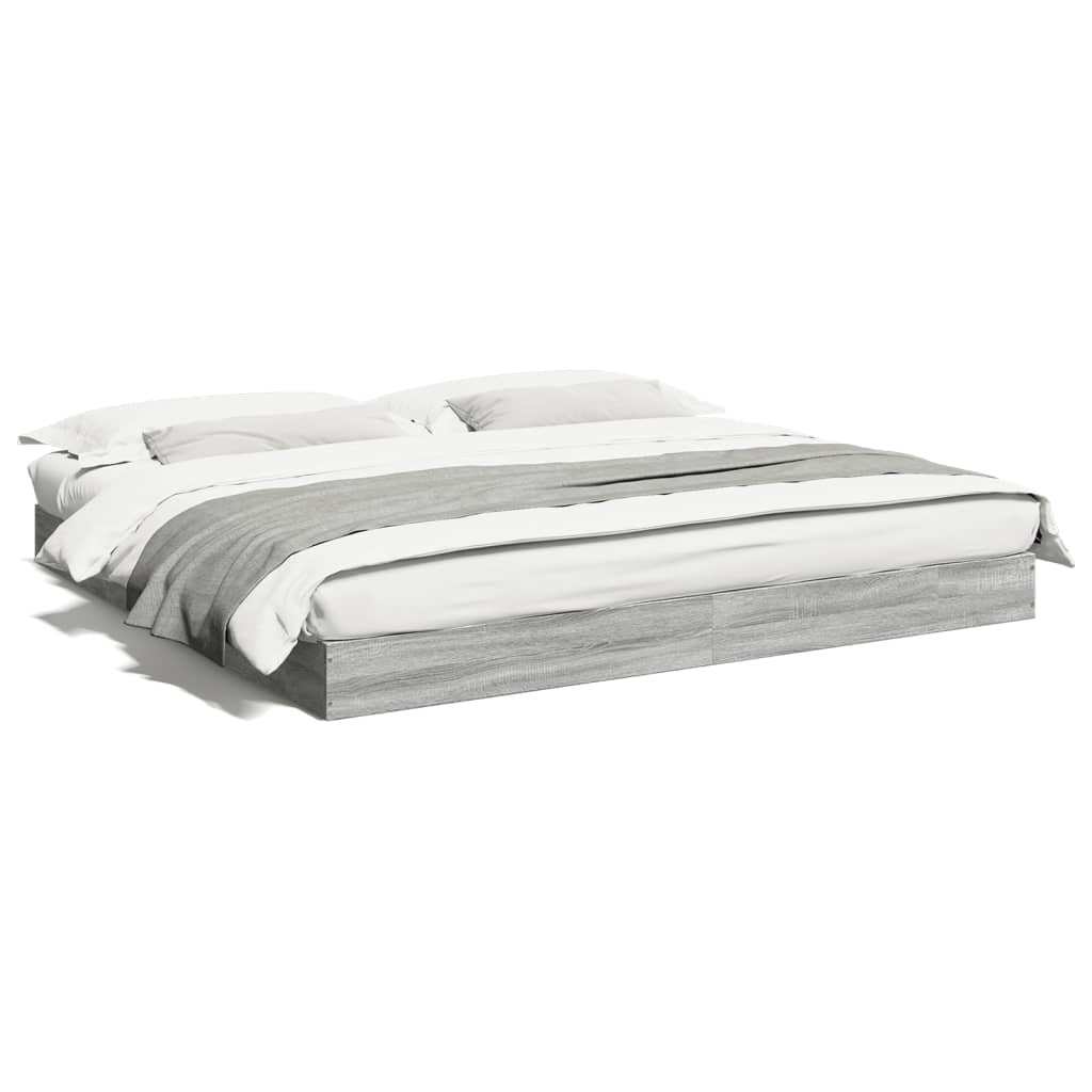 Giroletto senza Materasso Grigio Sonoma 180x200 cm Truciolato