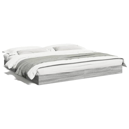 Giroletto senza Materasso Grigio Sonoma 180x200 cm Truciolato