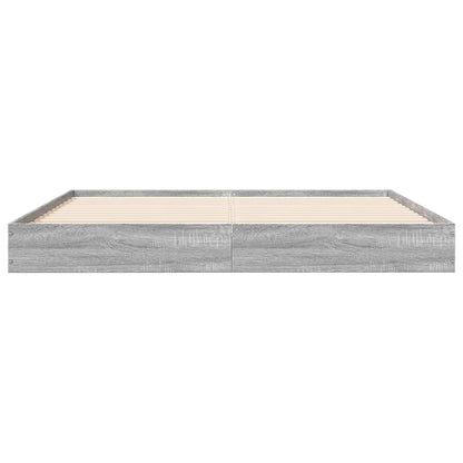 Giroletto senza Materasso Grigio Sonoma 160x200 cm Truciolato