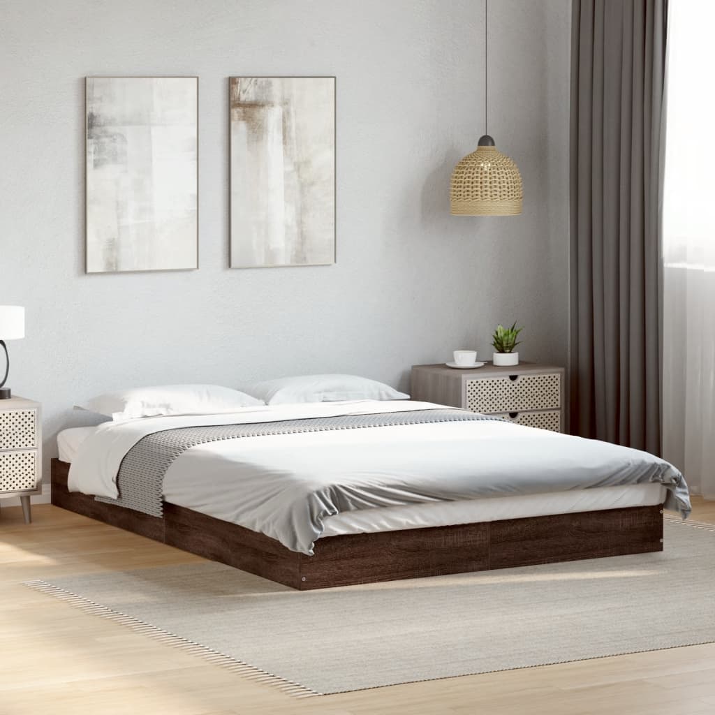 Giroletto senza Materasso Rovere Marrone 120x200 cm Truciolato
