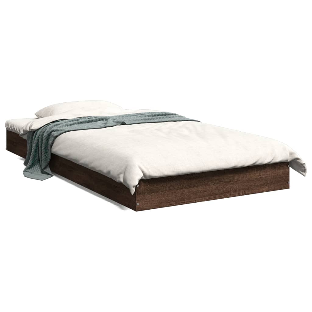 Giroletto senza Materasso Rovere Marrone 100x200 cm Truciolato