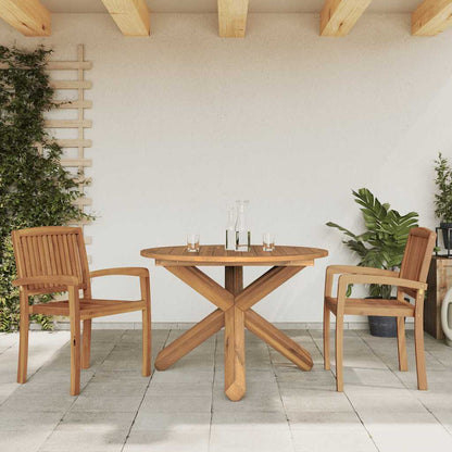 Tavolo da Giardino Ã˜109x74 cm in Legno Massello di Teak