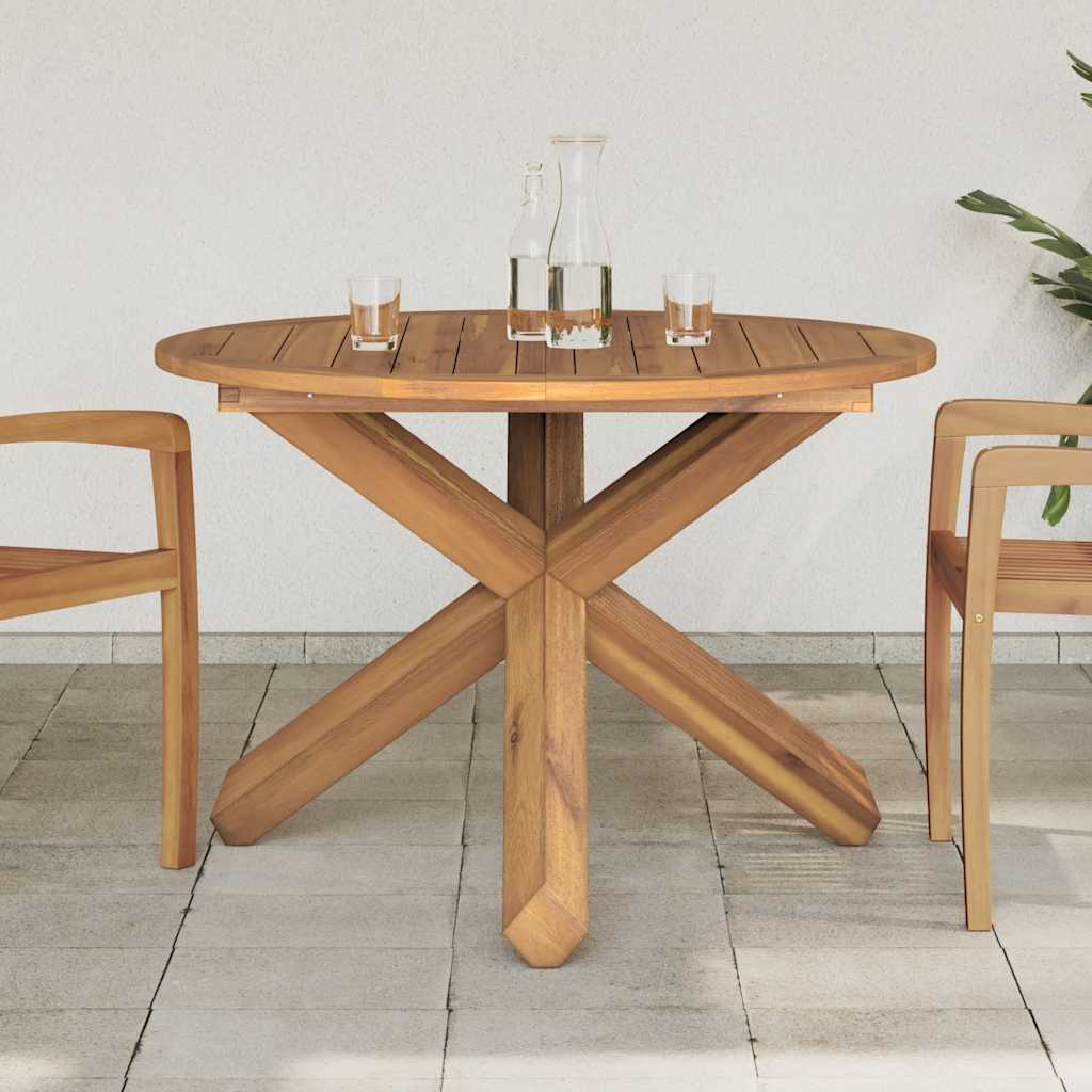 Tavolo da Giardino Ã˜109x74 cm in Legno Massello di Teak