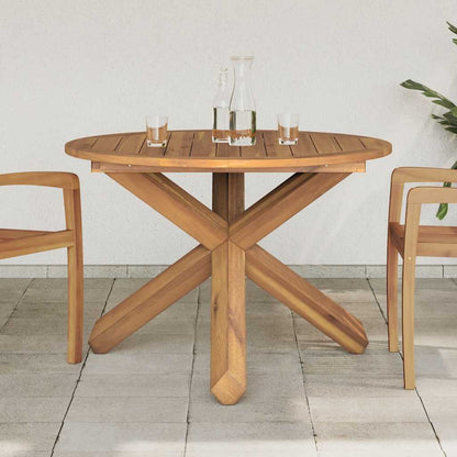 Tavolo da Giardino Ã˜109x74 cm in Legno Massello di Teak