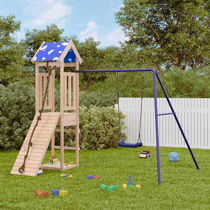 Set da Gioco da Esterno in Legno Massello di Pino