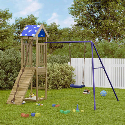 Set da Gioco da Esterno in Legno di Pino Impregnato