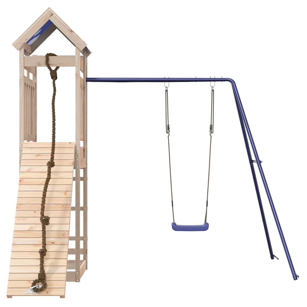 Set da Gioco da Esterno in Legno Massello di Pino