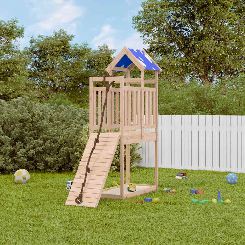 Set da Gioco da Esterno in Legno Massello di Pino
