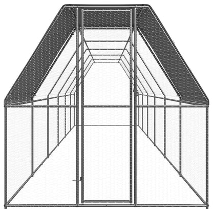 Gabbia per Polli 2x12x2 m in Acciaio Zincato