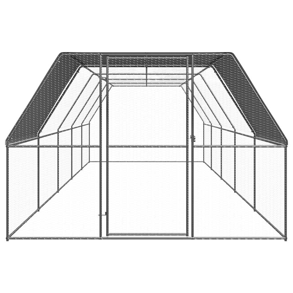 Gabbia per Polli 3x10x2 m in Acciaio Zincato