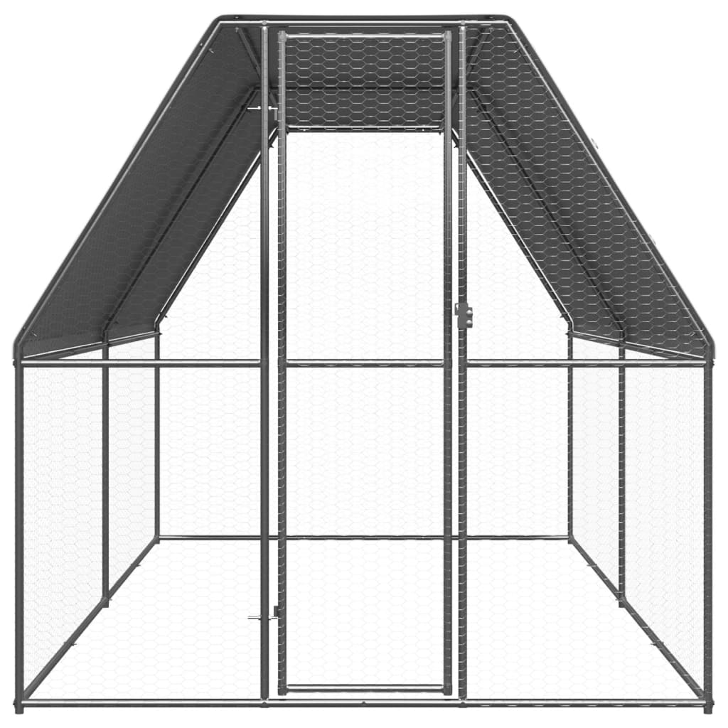 Gabbia per Polli 2x4x2 m in Acciaio Zincato