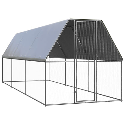 Gabbia per Polli 2x6x2 m in Acciaio Zincato