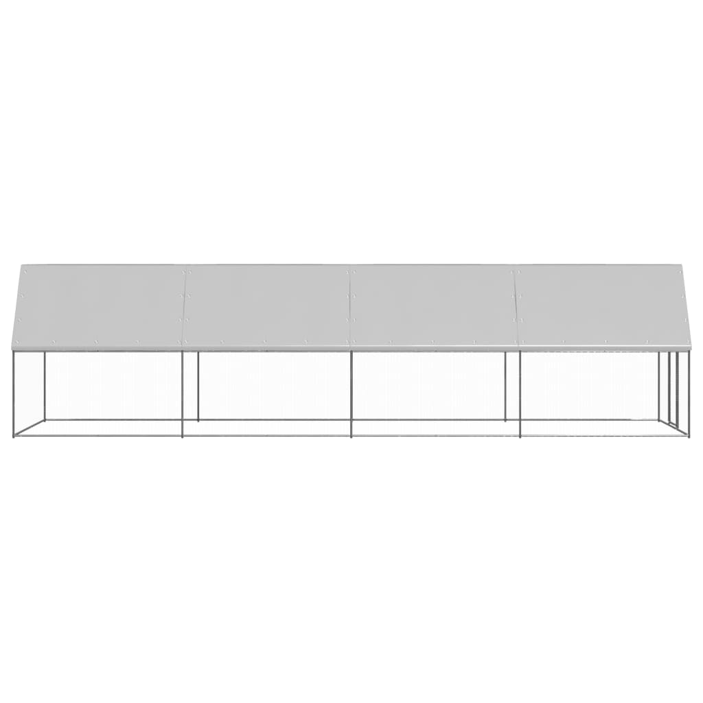 Gabbia per Polli 2x8x2 m in Acciaio Zincato