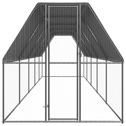 Gabbia per Polli 2x10x2 m in Acciaio Zincato