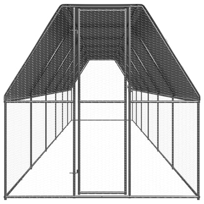 Gabbia per Polli 2x12x2 m in Acciaio Zincato