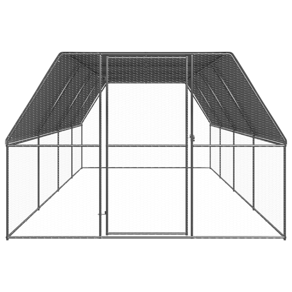 Gabbia per Polli 3x8x2 m in Acciaio Zincato
