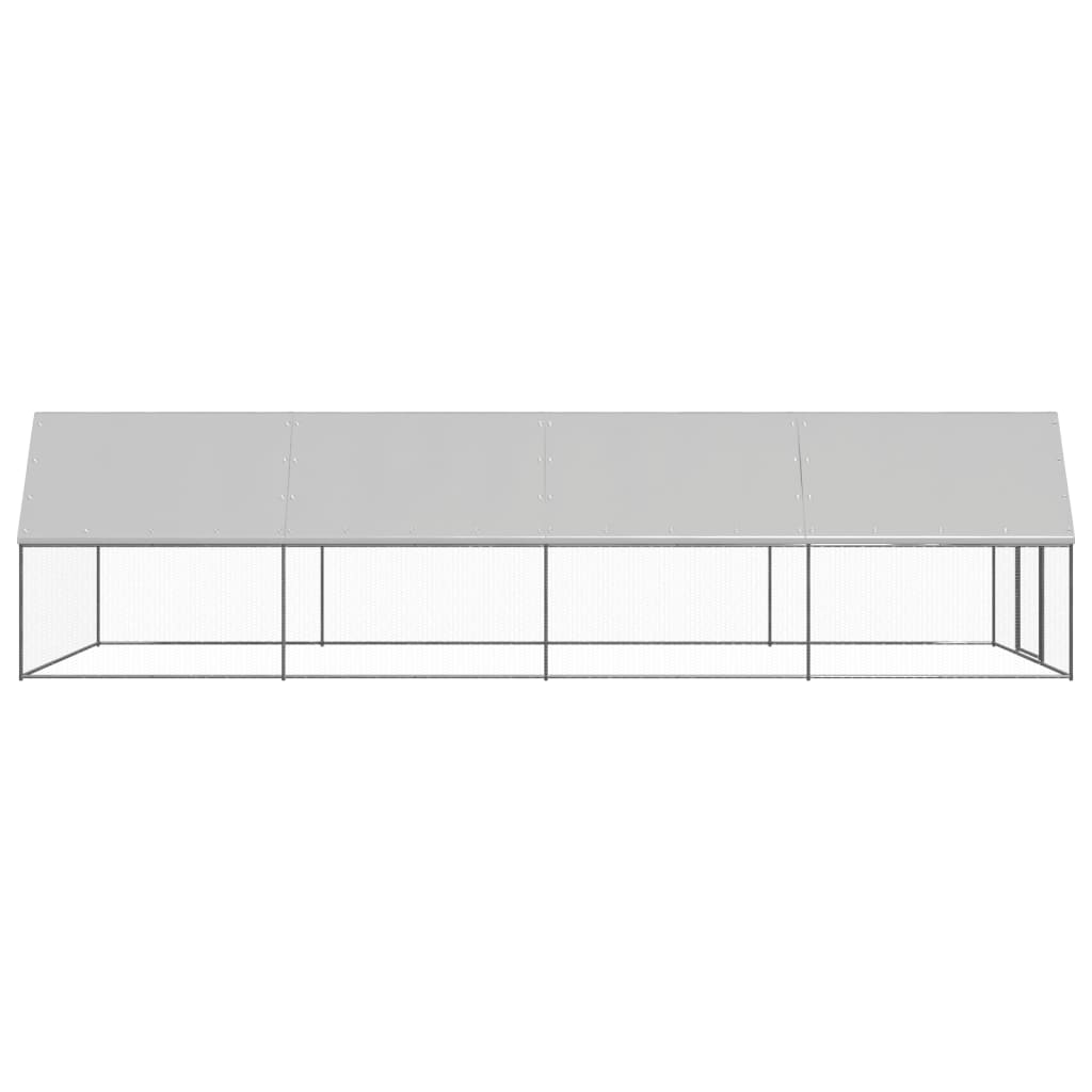Gabbia per Polli 3x8x2 m in Acciaio Zincato