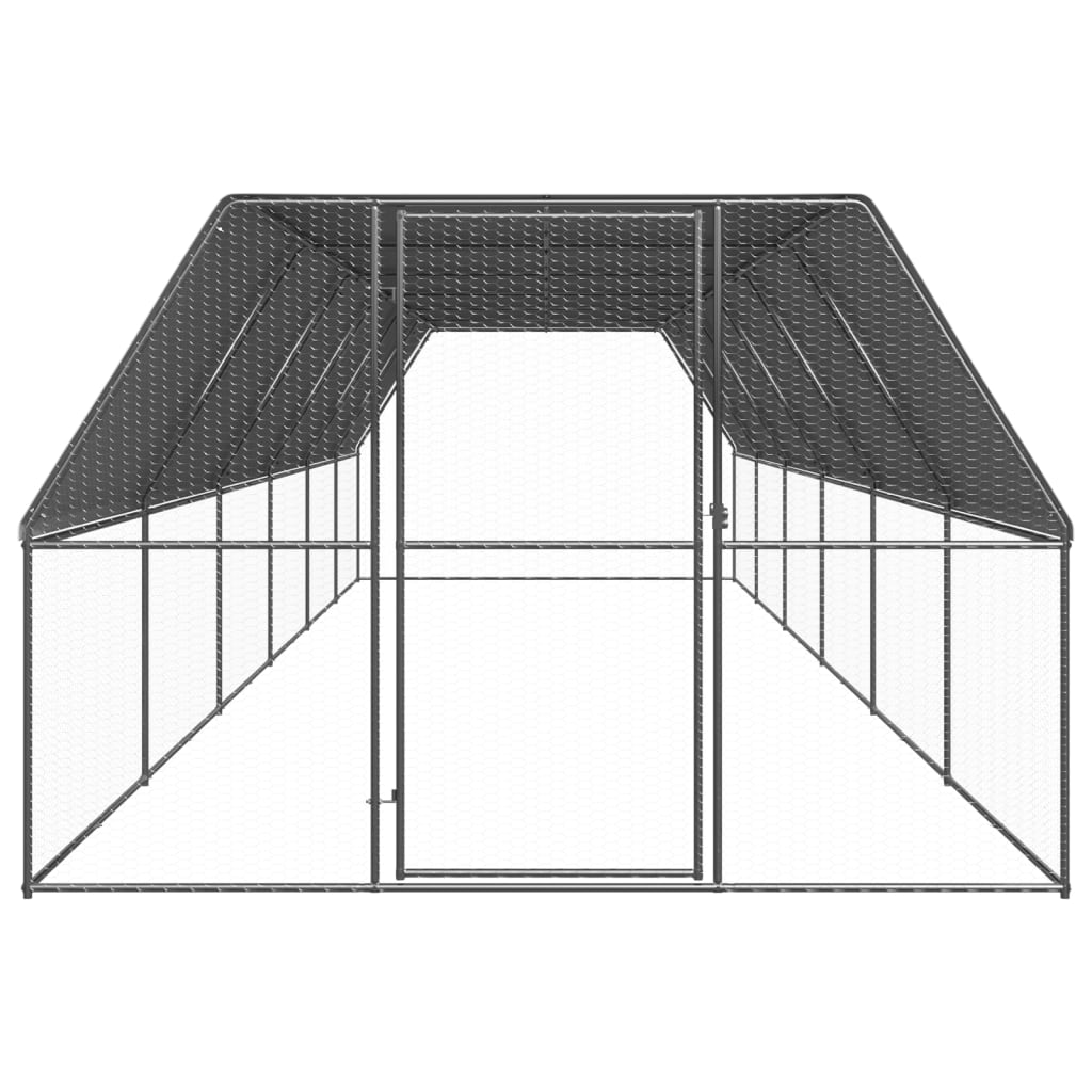 Gabbia per Polli 3x12x2 m in Acciaio Zincato