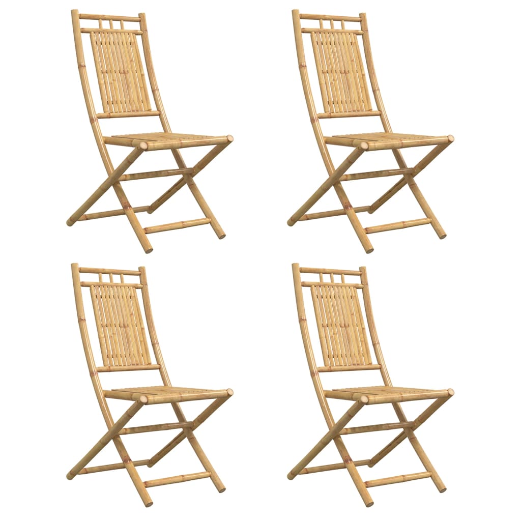 Sedie da Giardino Pieghevoli 4 pz 46x66x99 cm in BambÃ¹