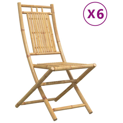 Sedie da Giardino Pieghevoli 6 pz 46x66x99 cm in BambÃ¹
