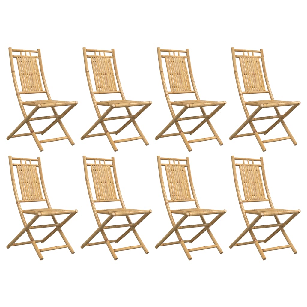 Sedie da Giardino Pieghevoli 8 pz 46x66x99 cm in BambÃ¹