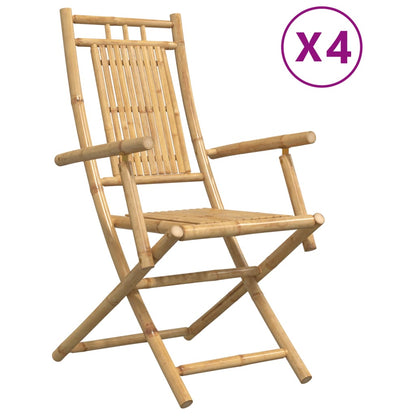 Sedie da Giardino Pieghevoli 4 pz 53x66x99 cm in BambÃ¹