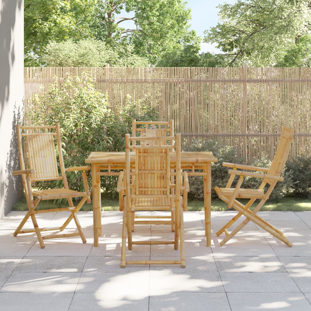 Sedie da Giardino Pieghevoli 4 pz 53x66x99 cm in BambÃ¹