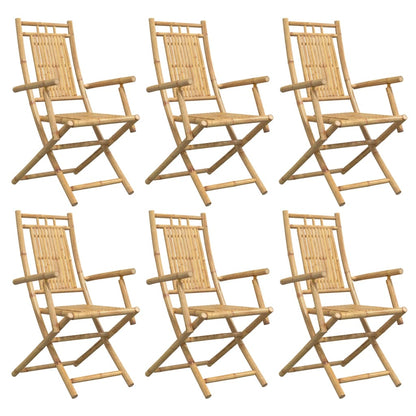 Sedie da Giardino Pieghevoli 6 pz 53x66x99 cm in BambÃ¹