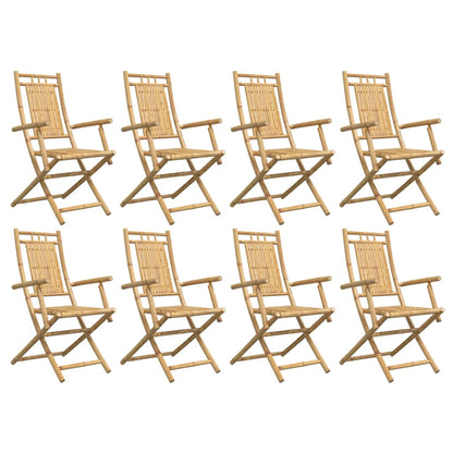 Sedie da Giardino Pieghevoli 8 pz 53x66x99 cm in BambÃ¹