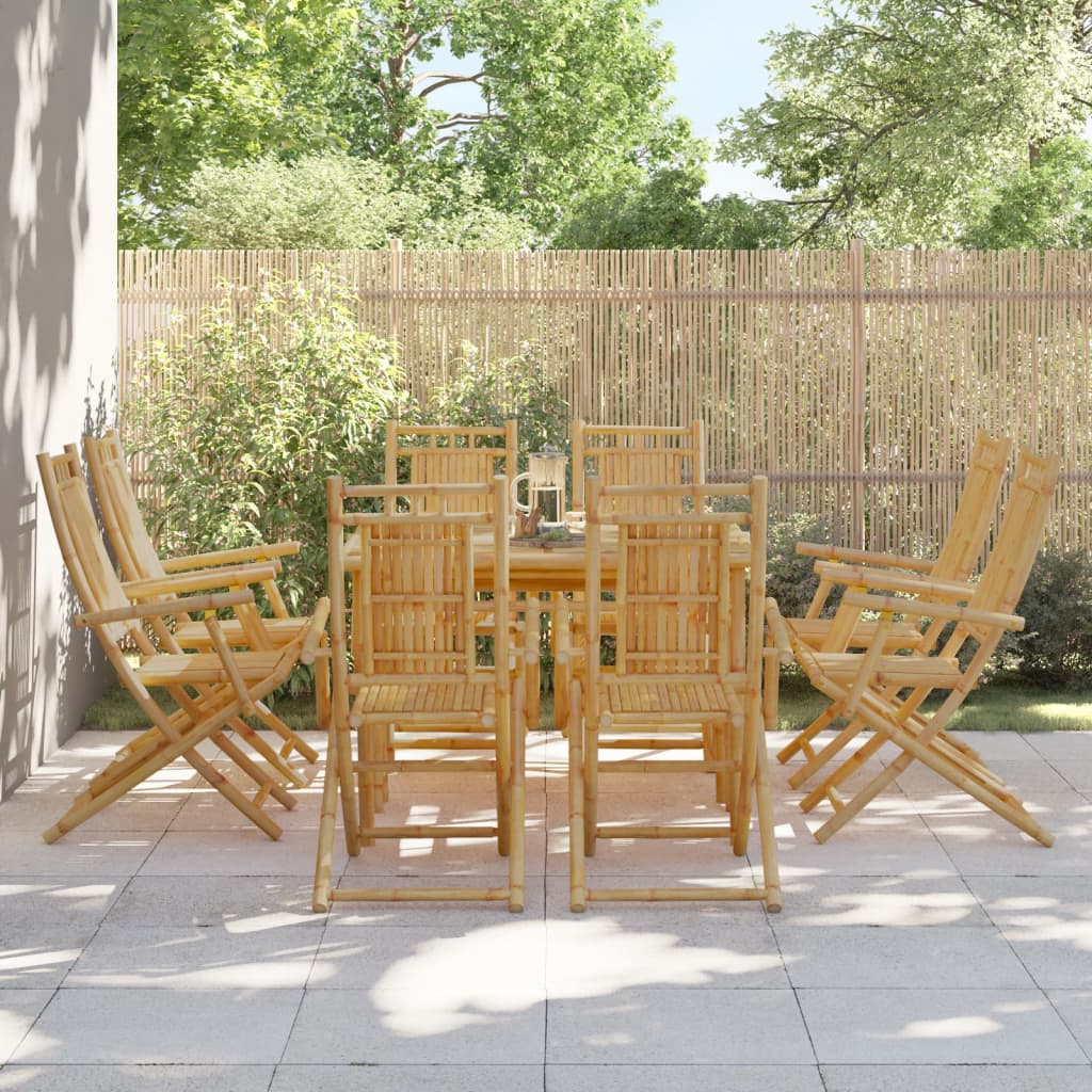 Sedie da Giardino Pieghevoli 8 pz 53x66x99 cm in BambÃ¹