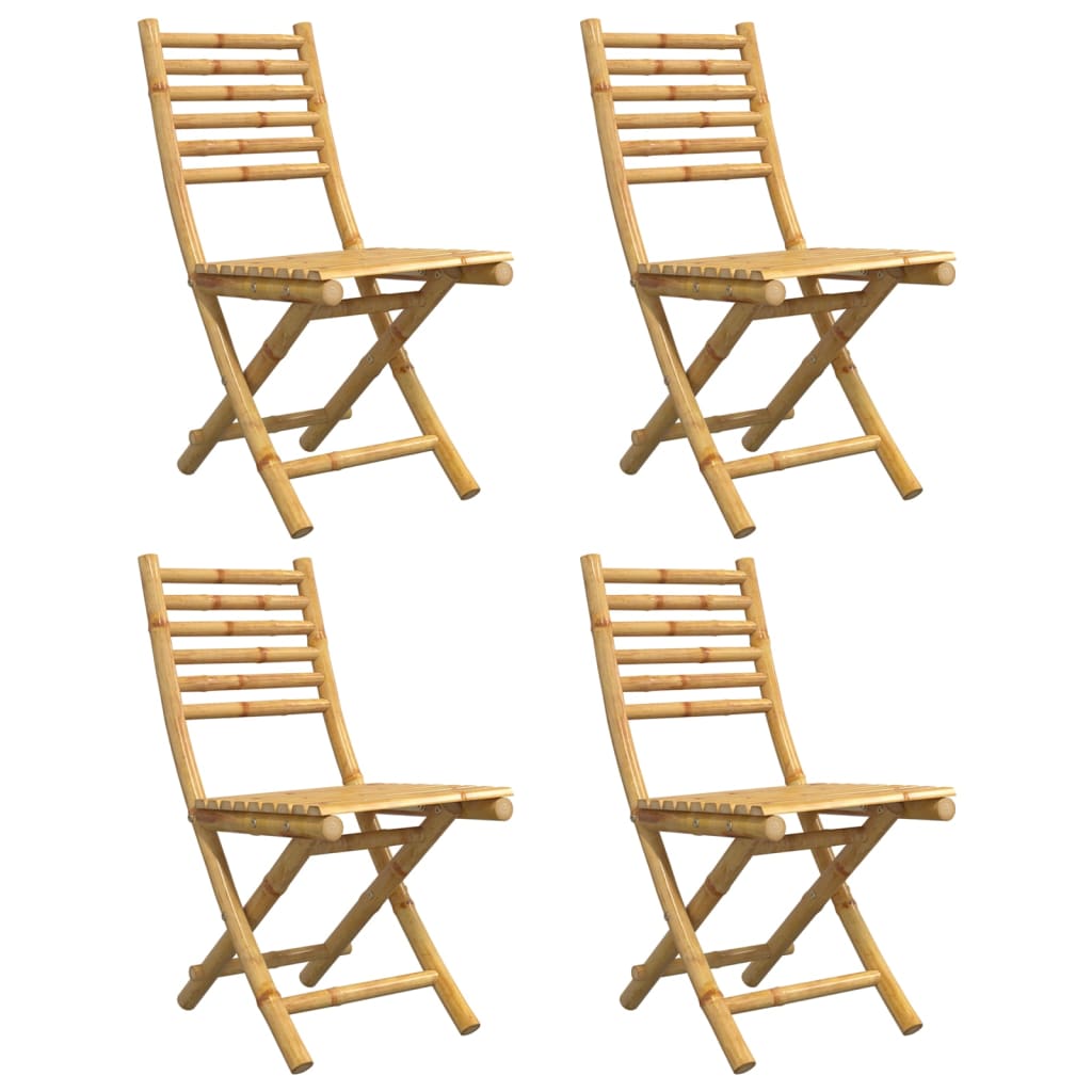 Sedie da Giardino Pieghevoli 4 pz 43x54x88 cm in BambÃ¹