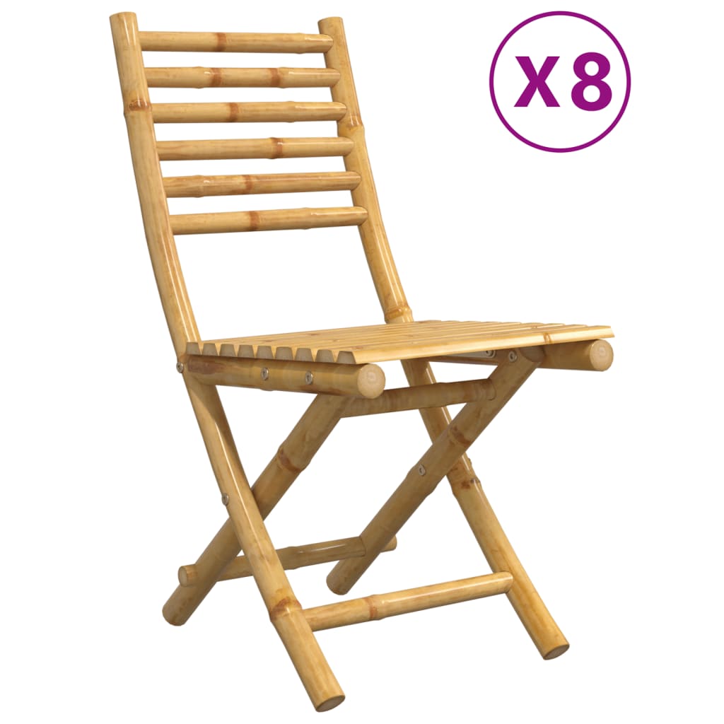 Sedie da Giardino Pieghevoli 4 pz 43x54x88 cm in BambÃ¹