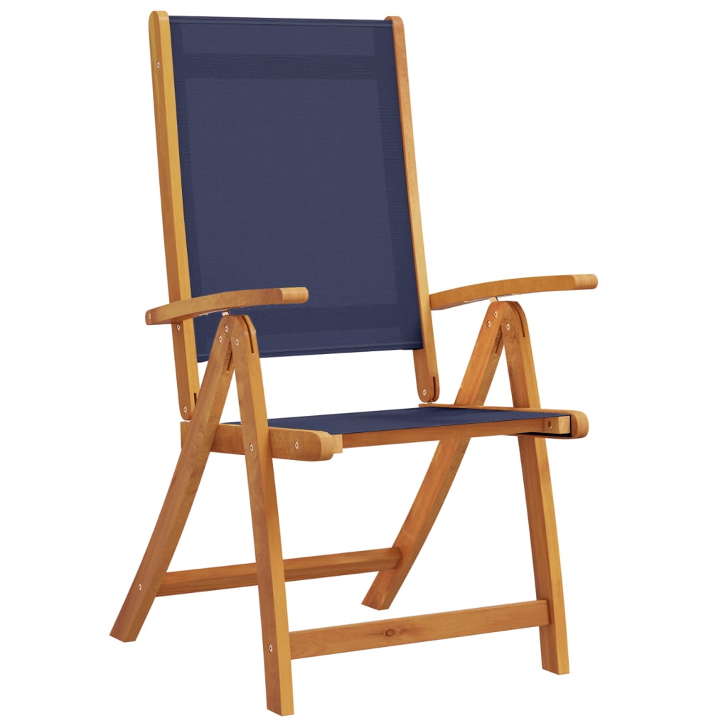 Set Pranzo da Giardino 7pz Legno Massello di Acacia e Textilene