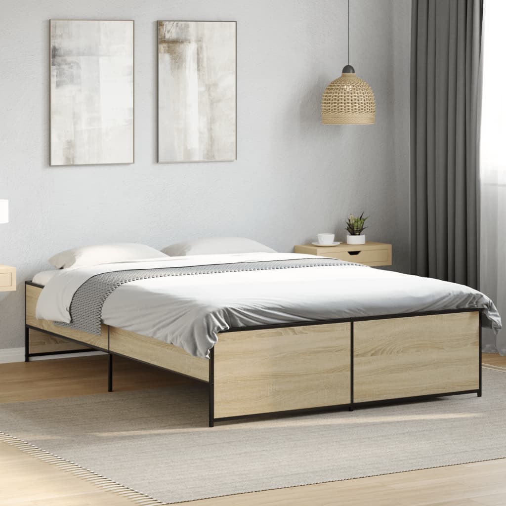Giroletto Rovere Sonoma 135x190 cm in Legno Multistrato Metallo