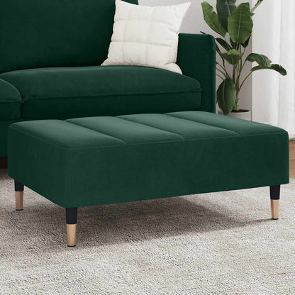 Poggiapiedi Verde Scuro 77x55x31 cm in Velluto