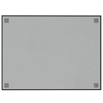Lavagna Magnetica a Parete Nera 80x60 cm Vetro Temperato