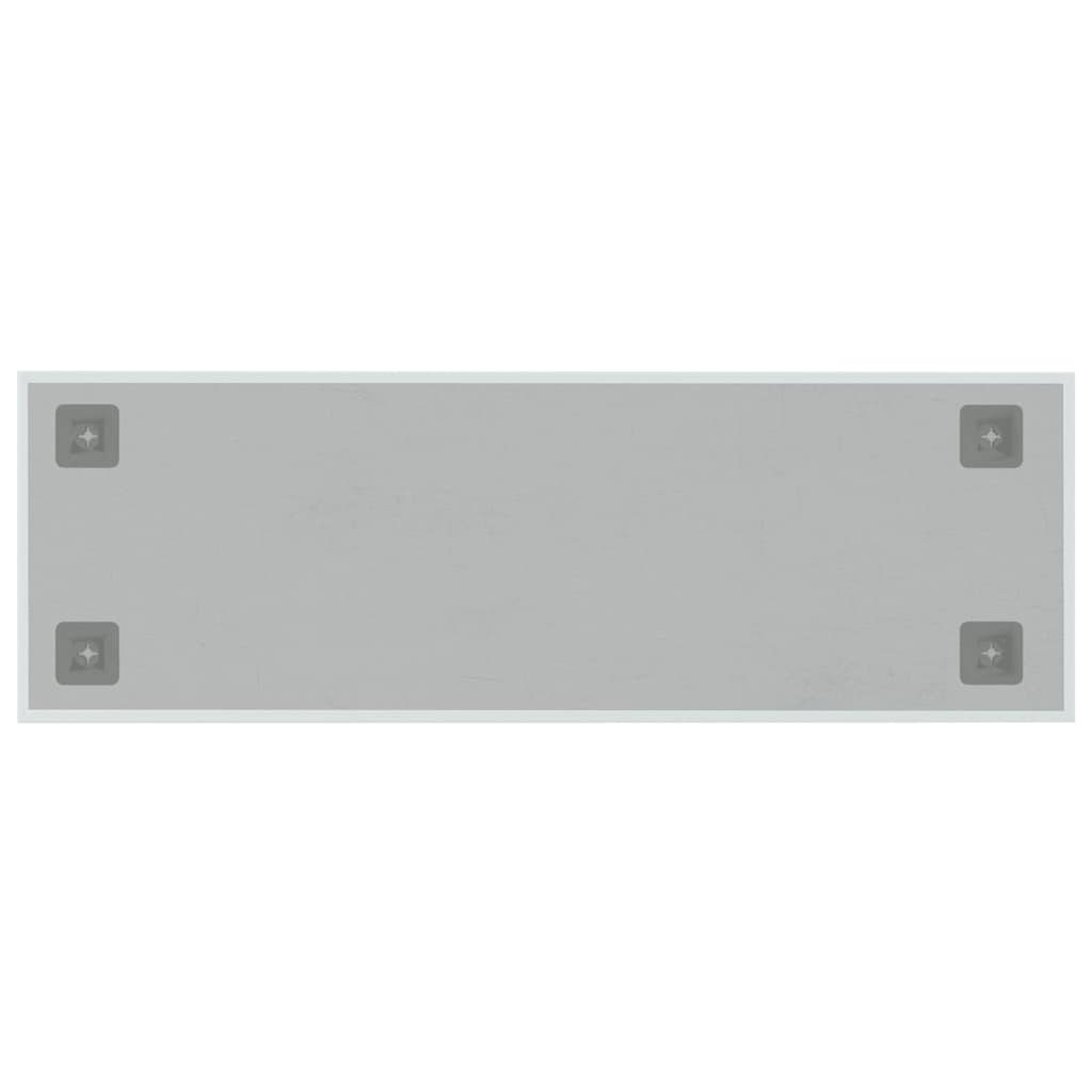 Lavagna Magnetica a Parete Bianca 60x20 cm Vetro Temperato