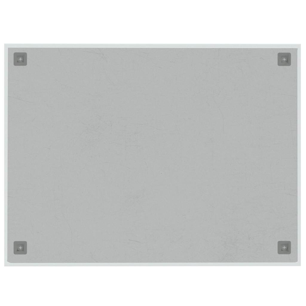 Lavagna Magnetica a Parete Bianca 80x60 cm Vetro Temperato