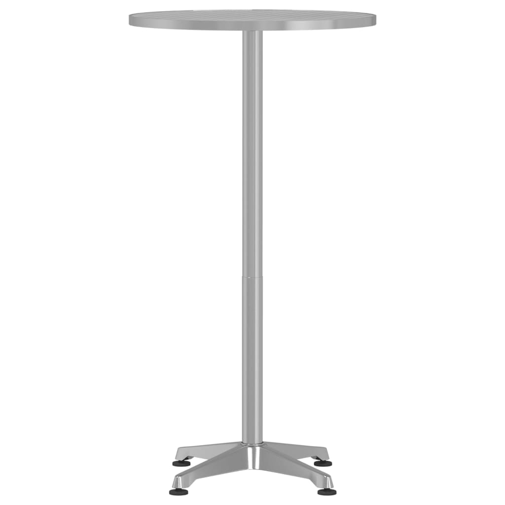 Tavolo da Bar per Esterni Regolabile Ã˜59,5x70/114,5cm Alluminio