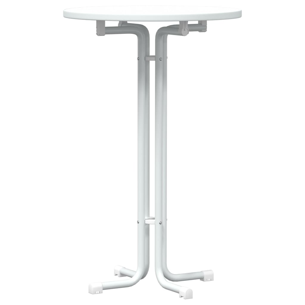 Tavolo da Bar Bianco ÃƒËœ70x110 cm Legno Multistrato e Acciaio