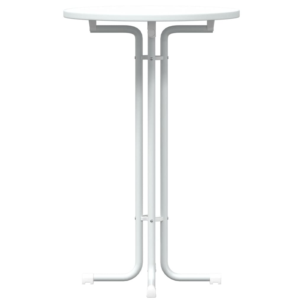Tavolo da Bar Bianco ÃƒËœ70x110 cm Legno Multistrato e Acciaio