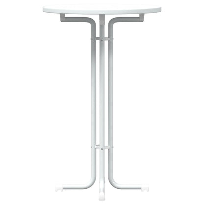 Tavolo da Bar Bianco ÃƒËœ70x110 cm Legno Multistrato e Acciaio