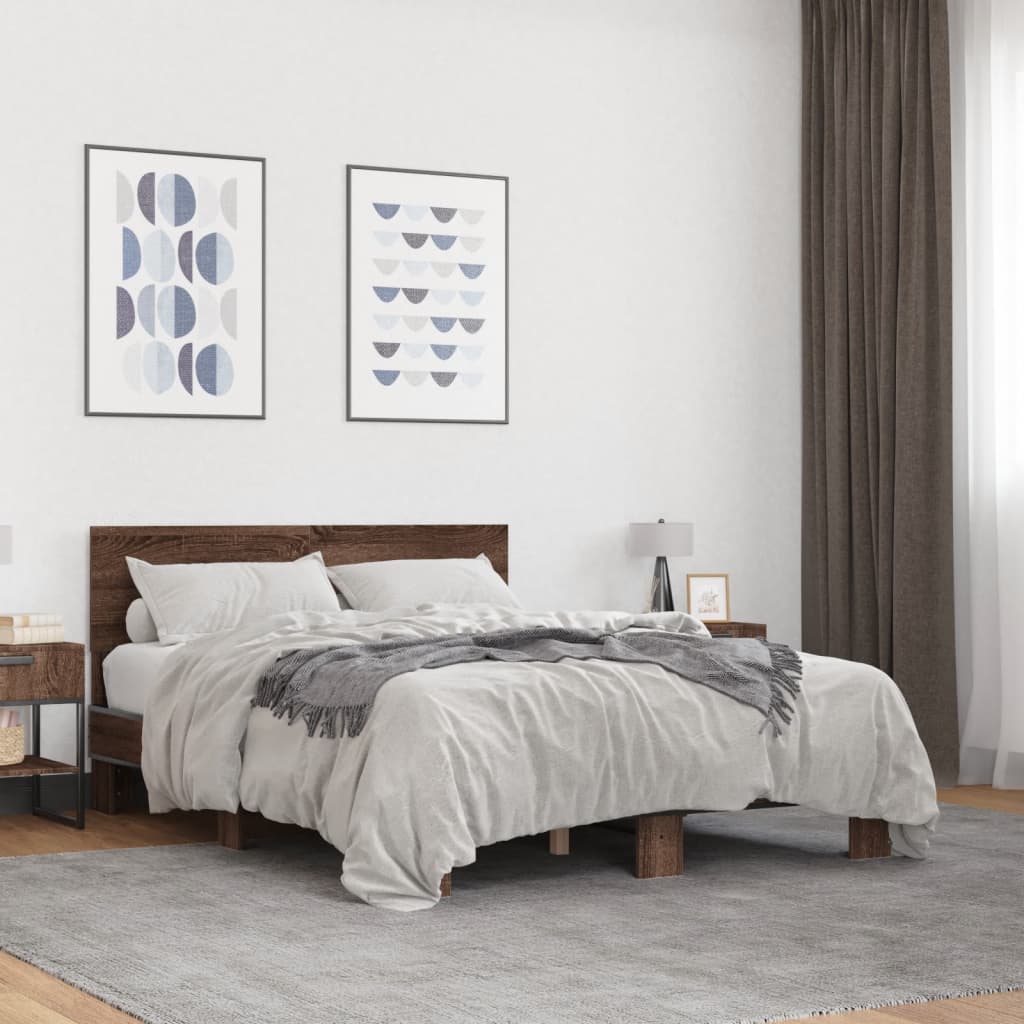 Giroletto Rovere Marrone 140x200cm in Legno Multistrato Metallo