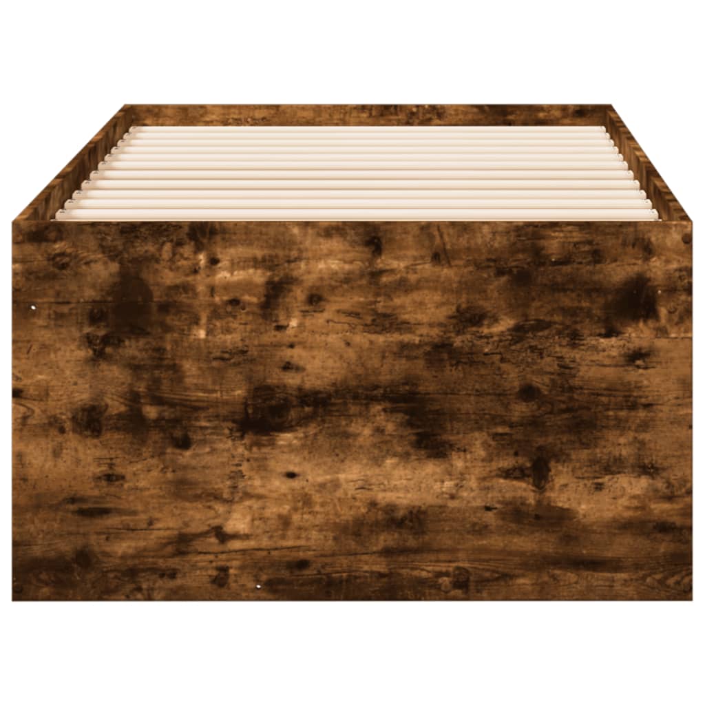 Divano Letto con Cassetti senza Materasso Rovere Fumo 100x200cm