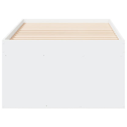 Divano Letto con Cassetti senza Materasso Bianco 90x200 cm